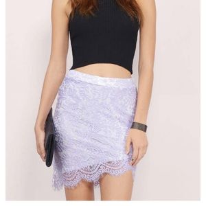 NWT lavender lace skirt